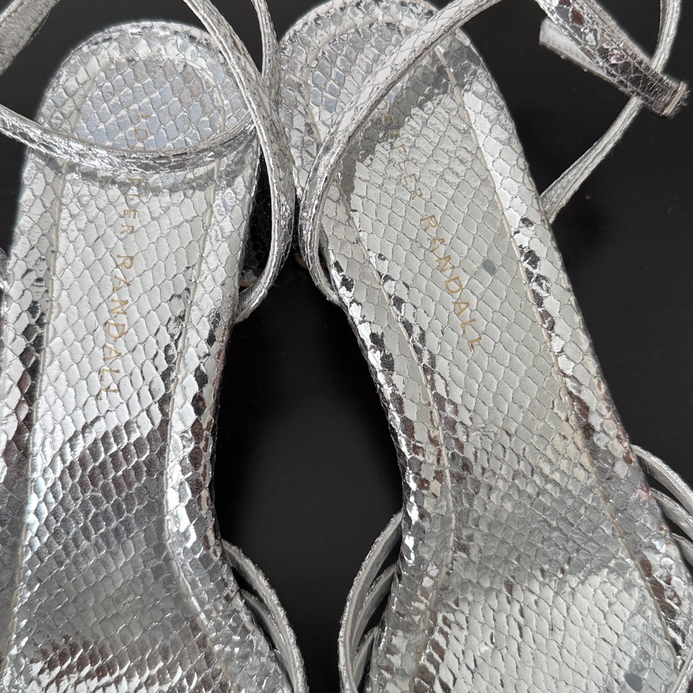 Loeffler Randall Olivia Silver Snake Pumps - Picture 4 of 9